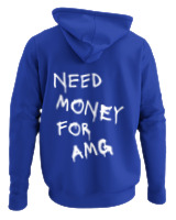 Φούτερ με κουκούλα - Need Money For Amg - Color Thumbnail Μπλε Ρουά