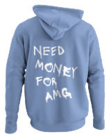 Φούτερ με κουκούλα - Need Money For Amg - Color Thumbnail Blue Carolina