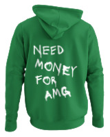 Φούτερ με κουκούλα - Need Money For Amg - Color Thumbnail Kelly Green