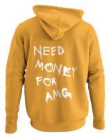 Φούτερ με κουκούλα - Need Money For Amg - Color Thumbnail Κίτρινο Χρυσό
