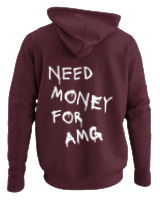 Φούτερ με κουκούλα - Need Money For Amg - Color Thumbnail Marron