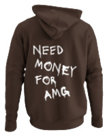 Φούτερ με κουκούλα - Need Money For Amg - Color Thumbnail Καφέ