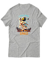 T-Shirt Αντρικό - Need More Space - Color Thumbnail Γκρι Μελανζέ