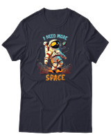 T-Shirt Αντρικό - Need More Space - Color Thumbnail Σκούρο Μπλε