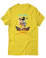 T-Shirt Αντρικό - Need More Space - Color Thumbnail Χρυσό Κίτρινο