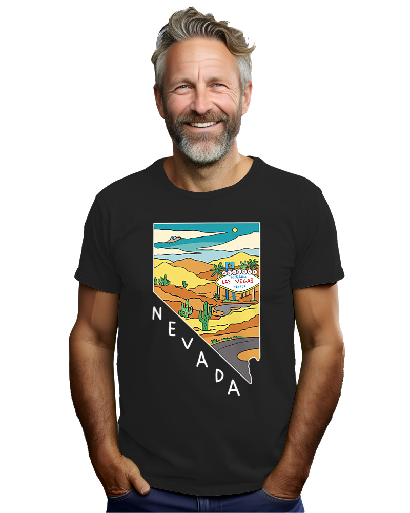 T-Shirt Unisex - Nevada Las Vegas - Image 2