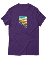 T-Shirt  Γυναικείο - Nevada Las Vegas - Color Thumbnail Μώβ
