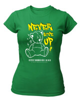 T-Shirt Στενή Γραμμή - Never Give Up - Color Thumbnail Πράσινο