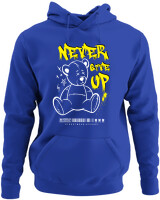 Φούτερ με κουκούλα - Never Give Up - Color Thumbnail Μπλε Ρουά