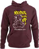 Φούτερ με κουκούλα - Never Give Up - Color Thumbnail Marron