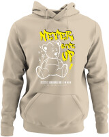 Φούτερ με κουκούλα - Never Give Up - Color Thumbnail Μπέζ