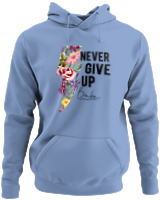 Φούτερ με κουκούλα - Never Give Up - Color Thumbnail Blue Carolina