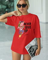T-Shirt Classic - Never Give Up - Color Thumbnail RED