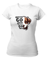 T-Shirt Στενή Γραμμή - Never Go Back - Color Thumbnail ΄Ασπρο