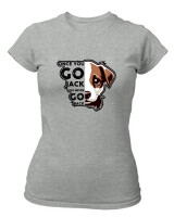 T-Shirt Στενή Γραμμή - Never Go Back - Color Thumbnail Γκρι Μελανζέ