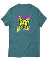 T-Shirt Αντρικό - Never Look Back - Color Thumbnail Μπλε Πράσινο