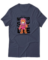 T-Shirt Αντρικό - Never Say Die - Color Thumbnail Μπλε Γκρι