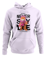Φούτερ με κουκούλα - Never Say Die - Color Thumbnail Λιλά