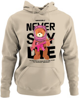 Φούτερ με κουκούλα - Never Say Die - Color Thumbnail Μπέζ