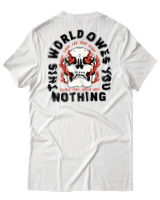 T-Shirt Αντρικό - Never Stop Never Quit - Color Thumbnail Άσπρο