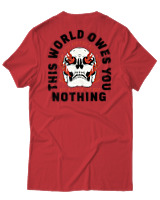 T-Shirt Αντρικό - Never Stop Never Quit - Color Thumbnail Κόκκινο