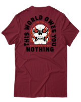 T-Shirt Αντρικό - Never Stop Never Quit - Color Thumbnail Σκούρο Κόκκινο