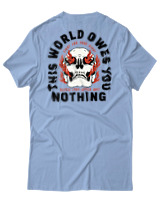T-Shirt Αντρικό - Never Stop Never Quit - Color Thumbnail Γαλάζιο