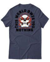 T-Shirt Αντρικό - Never Stop Never Quit - Color Thumbnail Μπλε Γκρι