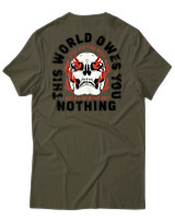 T-Shirt Αντρικό - Never Stop Never Quit - Color Thumbnail Χακί