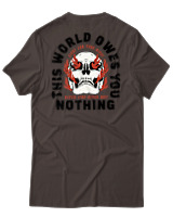 T-Shirt Αντρικό - Never Stop Never Quit - Color Thumbnail Καφέ