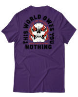 T-Shirt Αντρικό - Never Stop Never Quit - Color Thumbnail Σκούρο Μωβ