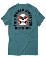 T-Shirt Αντρικό - Never Stop Never Quit - Color Thumbnail Μπλε Πράσινο
