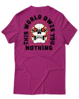 T-Shirt Αντρικό - Never Stop Never Quit - Color Thumbnail Φουξια