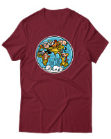 T-Shirt Αντρικό - Never Too Late - Color Thumbnail Σκούρο Κόκκινο