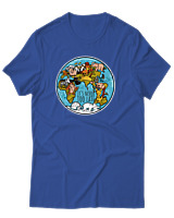 T-Shirt Αντρικό - Never Too Late - Color Thumbnail Μπλε Ρουά