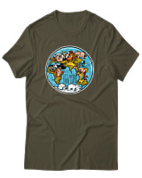 T-Shirt Αντρικό - Never Too Late - Color Thumbnail Χακί