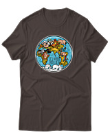T-Shirt Αντρικό - Never Too Late - Color Thumbnail Καφέ