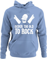 Φούτερ με κουκούλα - Never Too Old To Rock - Color Thumbnail Blue Carolina