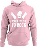Φούτερ με κουκούλα - Never Too Old To Rock - Color Thumbnail Pink
