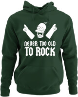 Φούτερ με κουκούλα - Never Too Old To Rock - Color Thumbnail Κυπαρισσί