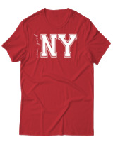 T-Shirt Αντρικό - New York Calligraphy - Color Thumbnail Κόκκινο