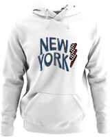 Φούτερ με κουκούλα - New York Lightning Vibes - Color Thumbnail ΄Ασπρο