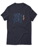 T-Shirt Αντρικό - New York Lightning Vibes - Color Thumbnail Σκούρο Μπλε