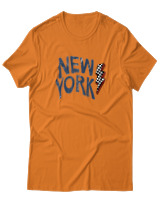 T-Shirt Αντρικό - New York Lightning Vibes - Color Thumbnail Πορτοκαλί