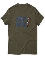 T-Shirt Αντρικό - New York Lightning Vibes - Color Thumbnail Χακί