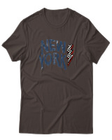 T-Shirt Αντρικό - New York Lightning Vibes - Color Thumbnail Καφέ