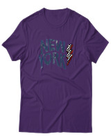 T-Shirt Αντρικό - New York Lightning Vibes - Color Thumbnail Σκούρο Μωβ