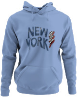 Φούτερ με κουκούλα - New York Lightning Vibes - Color Thumbnail Blue Carolina