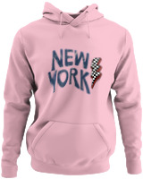 Φούτερ με κουκούλα - New York Lightning Vibes - Color Thumbnail Pink