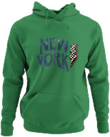 Φούτερ με κουκούλα - New York Lightning Vibes - Color Thumbnail Kelly Green